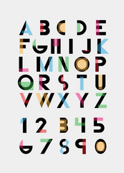 alphabetic font Vector Image