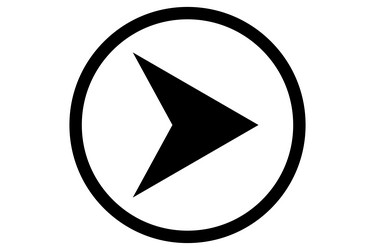 arrow symbol direction pointer cursor in black vector image