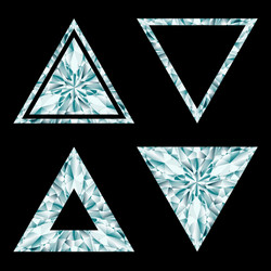 diamond shapes set on black background vector