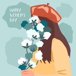 International womens day happy vector