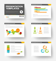 Minimalist Presentation Slides Template vector image