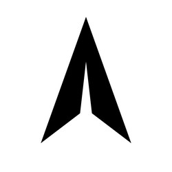paper airplane data send button silhouette icon vector image