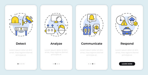 physical security ecosystem onboarding mobile app vector image