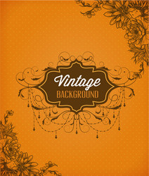 Golden vintage background template Royalty Free Vector Image