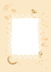autumn simple background with frame banner vector image