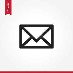 Mail icon in modern style for web site and mobile vector