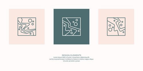 a set modern backgrounds with abstract elements vector image