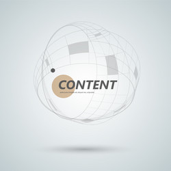 abstract connect circle design background vector image