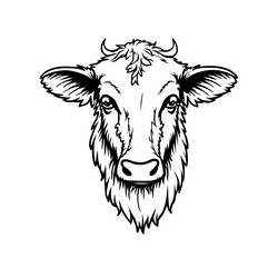cow head mascot logo Vector Image