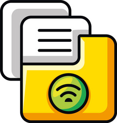 folder upload information in white background vector image