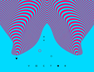 pattern with optical abstract 3d geometrical vector image