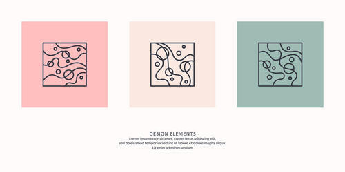 a set modern backgrounds with abstract elements vector image