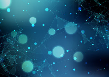 abstract techno background with low poly plexus vector image