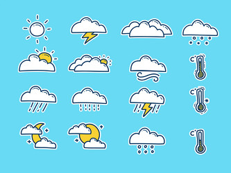 Crescent moon weather icon doodle hand drawing Vector Image