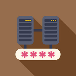 server rack connecting to password protected vector image
