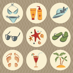 summer elements for your design vector