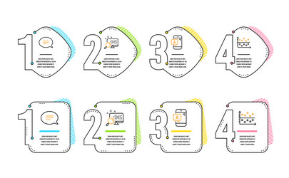 ab testing chat and search icons set dot plot vector image