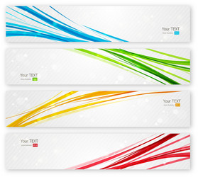 abstract color lines banner vector