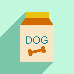 flat with shadow icon and mobile application dog vector image
