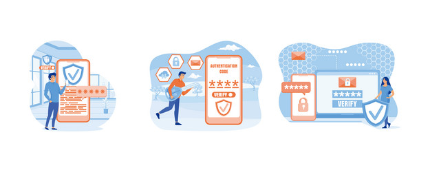 otp authentication secure verification one time vector image