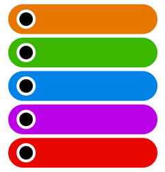 simple button or banner shapes background in 5 vector image