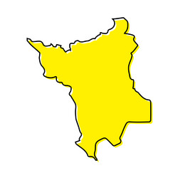 simple outline map of roraima is a state vector image