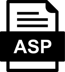 asp file document icon vector image