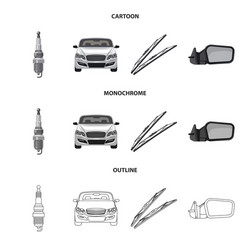 design of auto and part symbol collection vector image