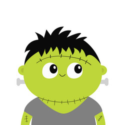 frankenstein monster cute cartoon funny spooky vector