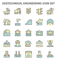 geotechnical engineering and soil testing icon vector image