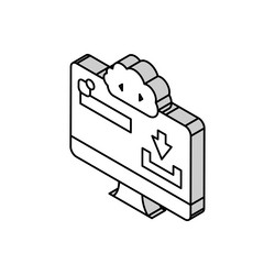 Platform software isometric icon vector