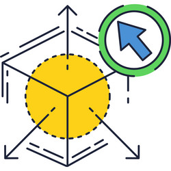 3d scale modification Royalty Free Vector Image