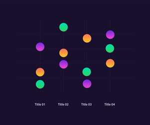 Scatter plot infographic chart design template vector