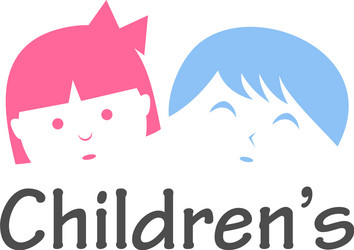 Kids play logo design Royalty Free Vector Image