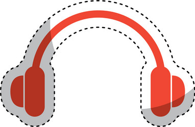 Headset audio device isolated icon Royalty Free Vector Image