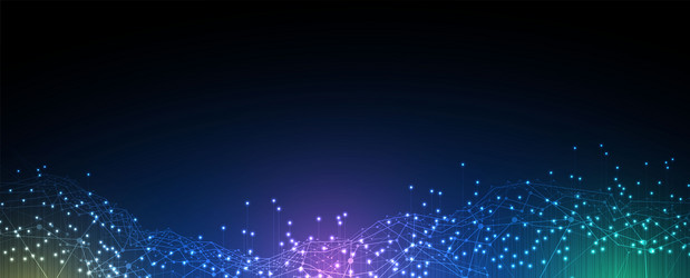 neural network concept connected cells with links vector image