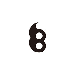 Letter b lines curve geometric symbol simple logo Vector Image