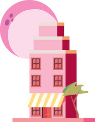 building with storefront on first floor vector image