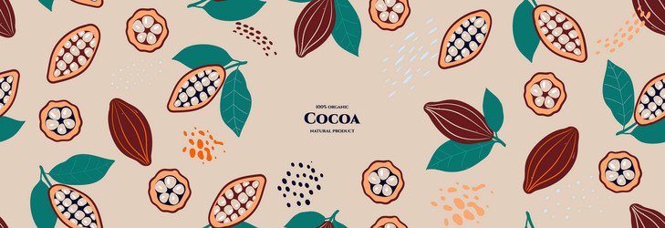 Cocoa Doodle Frame with Abstract Elements vector image