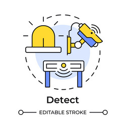 detect multi color concept icon vector image