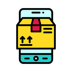 logistic app icon mobile application vector image