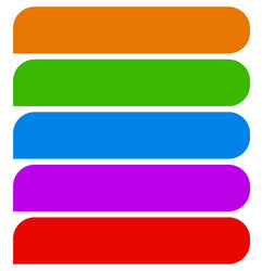 simple button or banner shapes background in 5 vector image