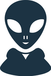 Alien creature icon simple editable design vector