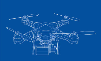 drone concept rendering of 3d vector image