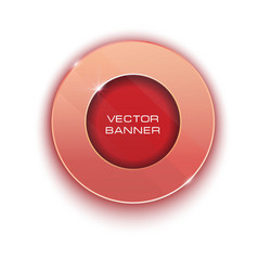 shiny button with metallic elements design vector image