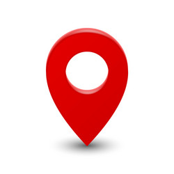 3D Map Pointer Pin Icon vector image