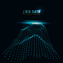 abstract 3d big data visualization tangled vector image