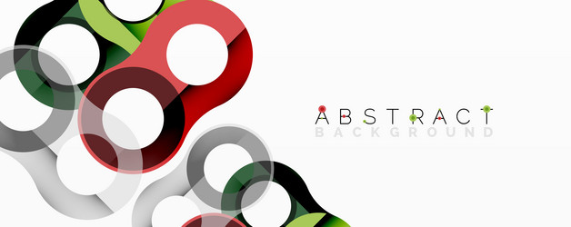 bright shapes overlap creating dynamic vector image