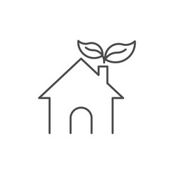 Eco house related linear icon vector