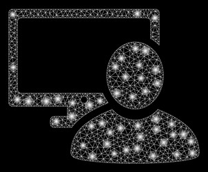 flare mesh carcass computer user with spots vector image
